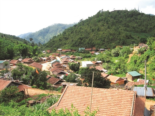 Một góc làng Đăk Ga, xã Đăk Nhoong