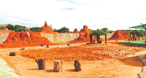 Công viên tượng cát dần được hoàn thiện