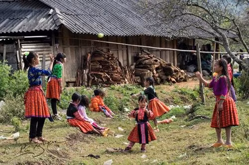 Các đôi nam nữ ném qua ném lại mà không chán.
