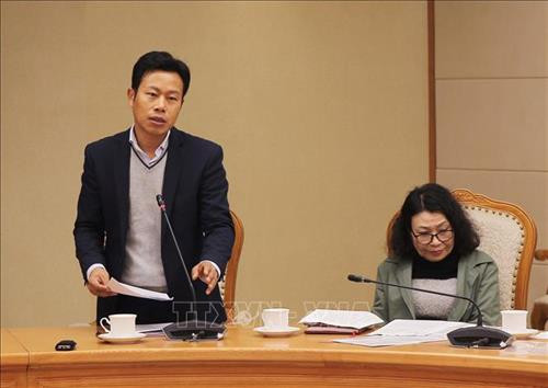 Thứ trưởng Bộ Lao động, Thương binh và Xã hội Lê Quân báo cáo kết quả thực hiện Nghị quyết 70/NQ-CP năm 2018. Ảnh: Lâm Khánh – TTXVN