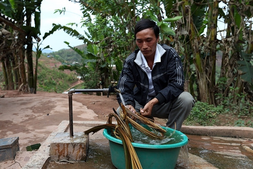 Nước sinh hoạt tại bản Huổi Ban, xã Mường Nhé, huyện Mường Nhé