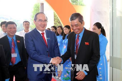 Bí thư Thành ủy thành phố Hồ Chí Minh Nguyễn Thiện Nhân đến dự đại hội. Ảnh: Thanh Vũ - TTXVN Bí thư Thành ủy thành phố Hồ Chí Minh Nguyễn Thiện Nhân đến dự đại hội. Ảnh: Thanh Vũ - TTXVN