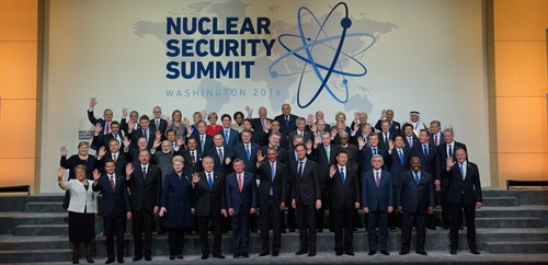 Các nhà lãnh đạo tham dự hội nghị chụp ảnh chung tại Lễ bế mạc. Ảnh: Thanh Tuấn – Phóng viên TTXVN tại Hoa Kỳ