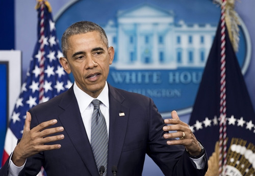 Tổng thống Mỹ Barack Obama phát biểu tại thủ đô Washington ngày 6/5. EPA/TTXVN