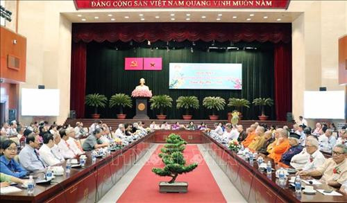 Quang cảnh buổi họp mặt. Ảnh: Tiến Lực - TTXVN Quang cảnh buổi họp mặt. Ảnh: Tiến Lực - TTXVN