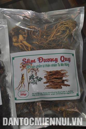 Các sản phẩm dược liệu mang thương hiệu Tu Mơ Rông. Ảnh: Văn Phương