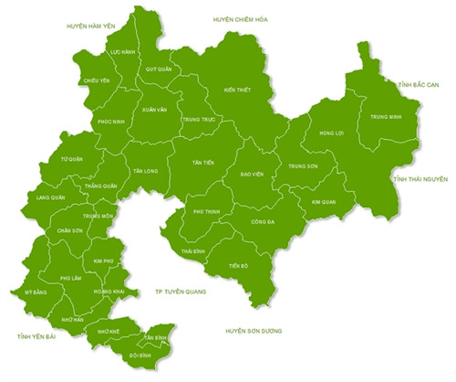 Bản đồ hành chính huyện Yên Sơn (Tuyên Quang). ảnh: internet Bản đồ hành chính huyện Yên Sơn (Tuyên Quang). ảnh: internet