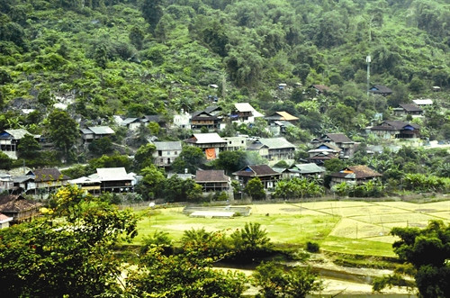 Một góc thôn Pác Ngòi của đồng bào Tày