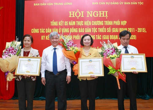 Đồng chí Đỗ Văn Chiến, Ủy viên Trung ương Đảng, Bí thư Ban Cán sự đảng, Bộ trưởng, Chủ nhiệm Ủy ban Dân tộc trao tặng Kỷ niệm chương vì sự nghiệp phát triển các dân tộc cho lãnh đạo Ban Dân vận Trung ương. Ảnh: Doãn Tấn – TTXVN Đồng chí Đỗ Văn Chiến, Ủy viên Trung ương Đảng, Bí thư Ban Cán sự đảng, Bộ trưởng, Chủ nhiệm Ủy ban Dân tộc trao tặng Kỷ niệm chương vì sự nghiệp phát triển các dân tộc cho lãnh đạo Ban Dân vận Trung ương. Ảnh: Doãn Tấn – TTXVN