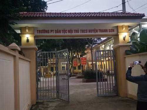 Trường phổ thông dân tộc nội trú THCS huyện Thanh Sơn. Ảnh: dantri.com.vn
