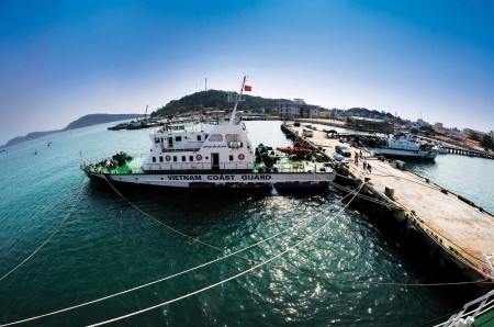 Một góc âu thuyền Bộ Tư lệnh Vùng Cảnh sát biển 4 tại Dương Ðông, Phú Quốc