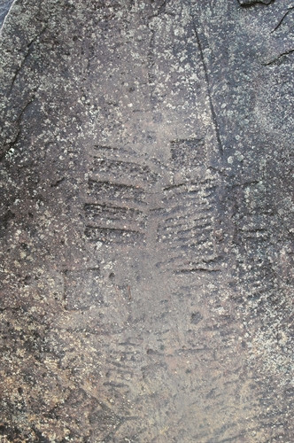 Hình khắc trên một khối đá cổ ở sa Pa