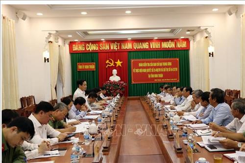 Quang cảnh buổi làm việc. Ảnh: Công Thử - TTXVN