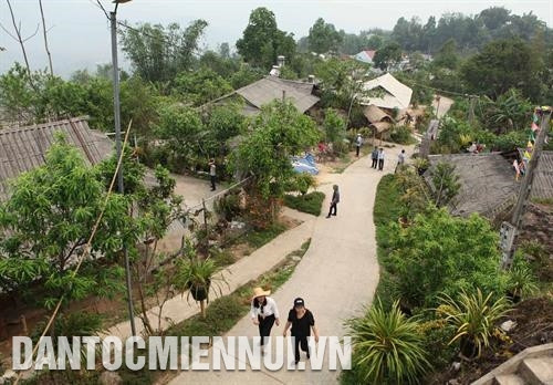 Một góc bản Lao Chải 1, bản văn hóa du lịch cộng đồng thuộc xã Khun Há, huyện Tam Đường. Ảnh: Quý Trung