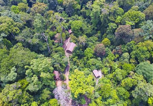 Sở Chỉ huy chiến dịch Điện Biên Phủ là nơi Bộ Chỉ huy chiến dịch Điện Biên Phủ đã đóng chân trong vòng 105 ngày (từ ngày 31/1/1954 đến 15/5/1954). Các cơ quan của Sở chỉ huy chiến dịch Điện Biên Phủ được xây dựng dọc theo con suối nhỏ, chạy quanh chân núi Pú Đồn, trên một diện tích tự nhiên khoảng 90km2, được bố trí thành một hệ thống liên hoàn, bao bọc trước sau có hầm hào, lán trại thuận tiện, phù hợp với tốc độ làm việc khẩn trương của Bộ chỉ huy chiến dịch đảm bảo được bí mật và an toàn tuyệt đối. Sở chỉ huy chiến dịch Điện Biên Phủ là cơ quan đầu não quan trọng nhất của chiến dịch lịch sử Điện Biện Phủ. Tại đây, Đại tướng Võ Nguyên Giáp cùng với Bộ Chỉ huy chiến dịch đã đưa ra những chỉ thị, mệnh lệnh tấn công có tính chất quyết định đến thắng lợi của từng trận đánh mà đỉnh cao là lệnh tổng công kích trên toàn mặt trận vào ngày mùng 7/5/1954. Ảnh: Xuân Tiến-TTXVN