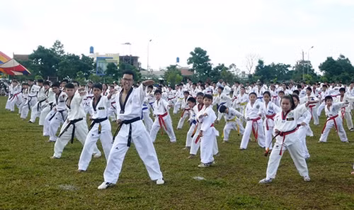 Đồng diễn Taekwondo.