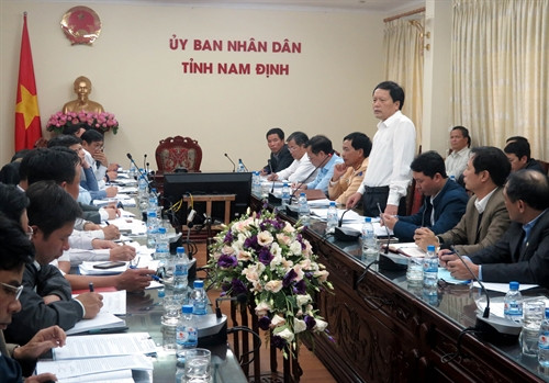 Phó Chủ tịch UBND tỉnh Nam Định Ngô Gia Tự phát biểu tại buổi làm việc. Ảnh: Văn Đạt - TTXVN Phó Chủ tịch UBND tỉnh Nam Định Ngô Gia Tự phát biểu tại buổi làm việc. Ảnh: Văn Đạt - TTXVN