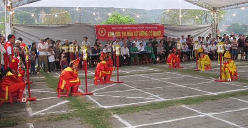 Thi đấu cờ Người. Ảnh: Thùy Dung - TTXVN Thi đấu cờ Người. Ảnh: Thùy Dung - TTXVN