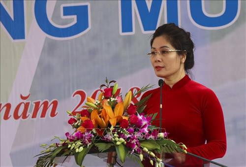 Đại diện cổ đông Công ty cổ phần năng lượng Điện Biên Sông Hồng phát biểu tại buổi lễ. Ảnh: Văn Dũng - TTXVN Đại diện cổ đông Công ty cổ phần năng lượng Điện Biên Sông Hồng phát biểu tại buổi lễ. Ảnh: Văn Dũng - TTXVN