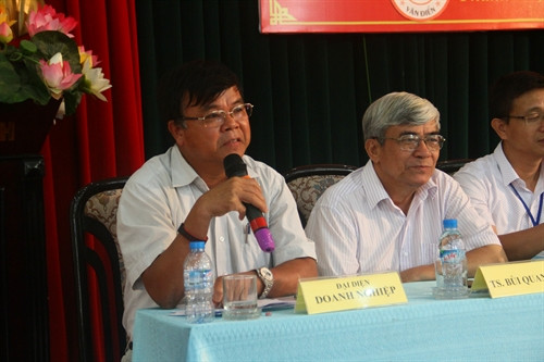 Đại diện doanh nghiệp phát biểu tại Hội thảo.