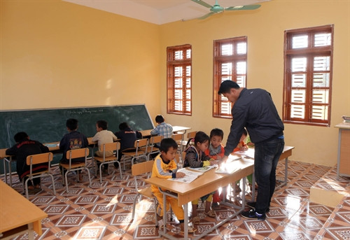 Lớp ghép là phương án tối ưu tại những điểm trường có ít học sinh nhưng cũng ảnh hưởng ít nhiều đến chất lượng dạy và học tại điểm trường Huổi Sản, thuộc Trường Tiểu học xã Nậm Giôn, huyện Mường La. Lớp ghép là phương án tối ưu tại những điểm trường có ít học sinh nhưng cũng ảnh hưởng ít nhiều đến chất lượng dạy và học tại điểm trường Huổi Sản, thuộc Trường Tiểu học xã Nậm Giôn, huyện Mường La.