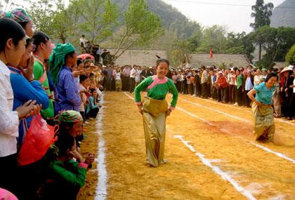 Thầy cúngcó mặt tại gốc cây to đầu bản để làm lễ cúng từ sớm. Nhảy Pao Pố – trò chơi thu hút sự chú ý của đông đảo đồng bào. Múa quạt – nét văn hóa độc đáo dân tộc Giáy. Thi giã bánh dầy. Khéo léo. Sôi nổi thi kéo co. Thầy cúngcó mặt tại gốc cây to đầu bản để làm lễ cúng từ sớm. Nhảy Pao Pố – trò chơi thu hút sự chú ý của đông đảo đồng bào. Múa quạt – nét văn hóa độc đáo dân tộc Giáy. Thi giã bánh dầy. Khéo léo. Sôi nổi thi kéo co.