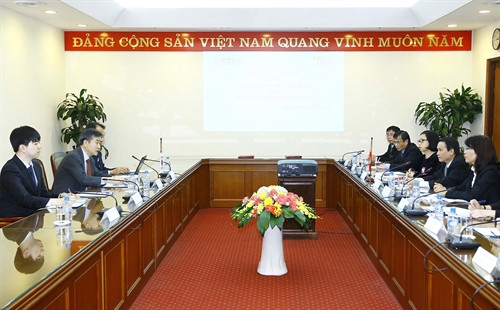 Tổng Giám đốc Thông tấn xã Việt Nam hội đàm với Chủ tịch Hãng Thông tấn Hàn Quốc Yonhap Park No-hwang. Ảnh: An Đăng-TTXVN Tổng Giám đốc Thông tấn xã Việt Nam hội đàm với Chủ tịch Hãng Thông tấn Hàn Quốc Yonhap Park No-hwang. Ảnh: An Đăng-TTXVN