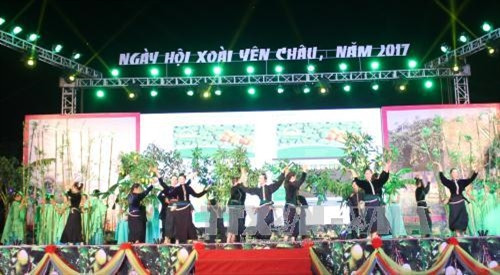 Chương trình nghệ thuật khai mạc ngày hội. Ảnh: Nguyễn Cường - TTXVN