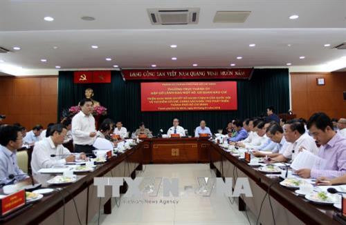 Giám đốc Cơ quan TTXVN Việt Nam khu vực phía Nam Nguyễn Quốc Tuấn phát biểu tại buổi gặp gỡ. Ảnh: Thanh Vũ-TTXVN Giám đốc Cơ quan TTXVN Việt Nam khu vực phía Nam Nguyễn Quốc Tuấn phát biểu tại buổi gặp gỡ. Ảnh: Thanh Vũ-TTXVN