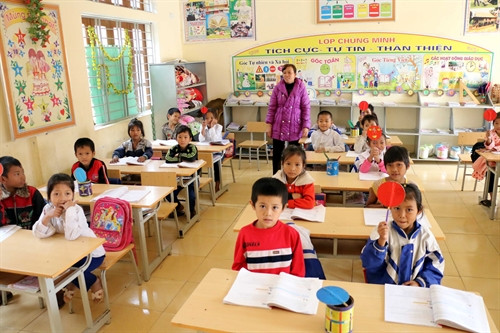 Giờ học của học lớp 3 Trường Tiểu học Yên Na 1, huyện Tương Dương. Giờ học của học lớp 3 Trường Tiểu học Yên Na 1, huyện Tương Dương.