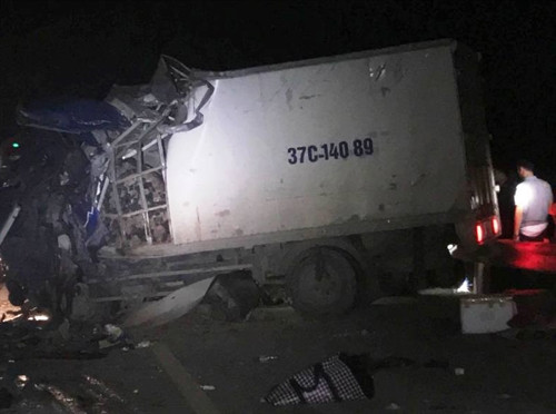 Hiện trường vụ tai nạn. Ảnh: TTXVN phát