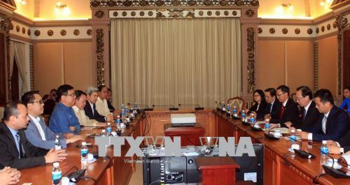 Trong ảnh: Quang cảnh buổi tiếp. Ảnh: Xuân Khu-TTXVN