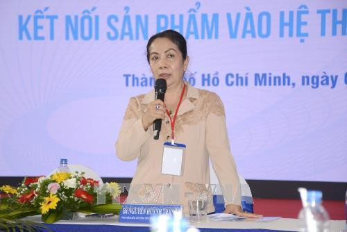 Phó Giám đốc Sở Công thương Thành phố Hồ Chí Minh Nguyễn Huỳnh Trang phát biểu tại hội thảo. Ảnh: Thanh Vũ-TTXVN Phó Giám đốc Sở Công thương Thành phố Hồ Chí Minh Nguyễn Huỳnh Trang phát biểu tại hội thảo. Ảnh: Thanh Vũ-TTXVN