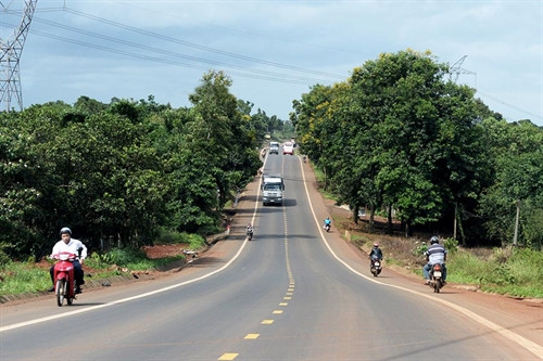 Quốc lộ 14 hôm nay. Ảnh: Minh Dưỡng