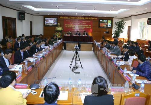 Quang cảnh hội nghị trực tuyến. Ảnh: Vũ Sinh- TTXVN Quang cảnh hội nghị trực tuyến. Ảnh: Vũ Sinh- TTXVN