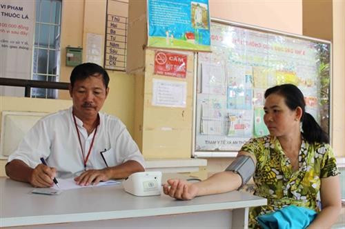 Trạm y tế xã An Thới Đông đáp ứng nhu cầu khám chữa bệnh cho người dân với gần 90% hộ dân tham gia bảo hiểm y tế. Ảnh: Sơn Hên