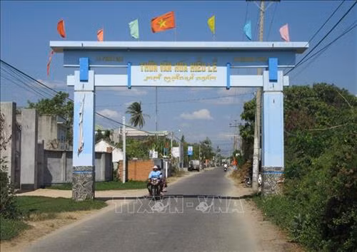 Thôn văn hóa Hiếu Lễ (xã Phước Hậu, huyện Ninh Phước) là 1 trong 35 thôn vùng đồng bào Chăm được công nhận thôn, khu phố văn hóa của tỉnh Ninh Thuận. Ảnh: Nguyễn Thành - TTXVN