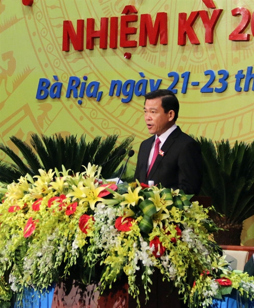 Đồng chí Nguyễn Hồng Lĩnh, Ủy viên dự khuyết Ban Chấp hành Trung ương Đảng,- Bí thư Tỉnh ủy Bà Rịa-Vũng Tàu khóa VI, nhiệm kỳ 2015 - 2020. Ảnh: Đoàn Mạnh Dương- TTXVN