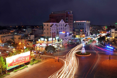 Đêm ở thành phố Sóc Trăng. Ảnh: An Hiếu- TTXVN