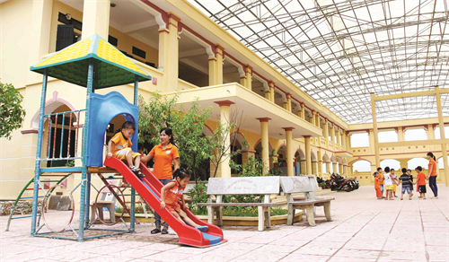 Trường mầm non của Trung tâm nghiên cứu bò và đồng cỏ Ba Vì dạt chuẩn quốc gia