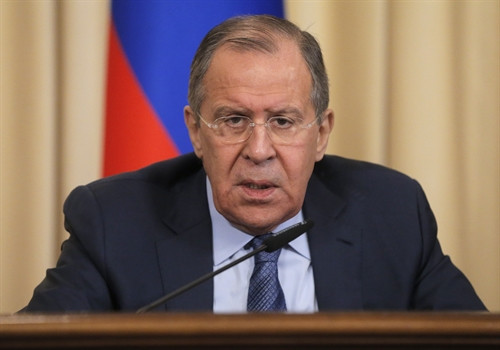 Trong ảnh (tư liệu): Ngoại trưởng Nga Sergei Lavrov tại cuộc họp báo ở Moskva ngày 27/3. EPA/TTXVN