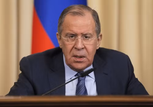 Trong ảnh (tư liệu): Ngoại trưởng Nga Sergei Lavrov tại cuộc họp báo ở Moskva ngày 27/3. EPA/TTXVN