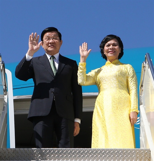Chủ tịch nước Trương Tấn Sang và Phu nhân, Ảnh: TTXVN
