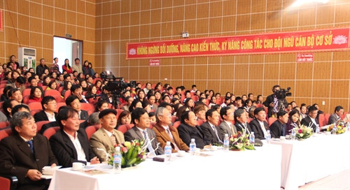 Các đại biểu tham dự Ngày thơ Việt Nam lần thứ 14 tại huyện Can Lộc, Hà Tĩnh. Ảnh: Hoàng Ngà- TTXVN