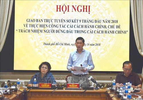 Phó Chủ tịch UBND Thành phố Hồ Chí Minh Trần Vĩnh Tuyến (đứng) phát biểu chỉ đạo hội nghị. Ảnh: Trần Xuân Tình - TTXVN Phó Chủ tịch UBND Thành phố Hồ Chí Minh Trần Vĩnh Tuyến (đứng) phát biểu chỉ đạo hội nghị. Ảnh: Trần Xuân Tình - TTXVN