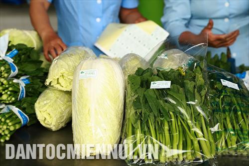 Các sản phẩm rau, củ, quả của Hợp tác xã rau an toàn Văn Đức trước khi đưa ra thị trường đều được dán tem an toàn và truy xuất nguồn gốc rõ ràng.