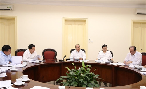 Thủ tướng Nguyễn Xuân Phúc phát biểu tại buổi làm việc. Ảnh: Thống Nhất-TTXVN