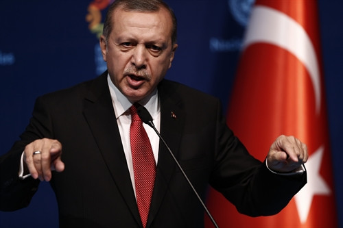 Trong ảnh (tư liệu): Tổng thống Thổ Nhĩ Kỳ Recep Tayyip Erdogan trong cuộc họp báo tại Istanbul ngày 24/5. EPA/ TTXVN