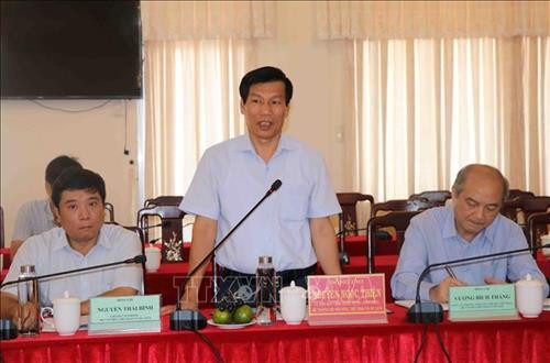 Bộ trưởng Bộ Văn hóa, Thể thao và Du lịch Nguyễn Ngọc Thiện phát biểu tại buổi làm việc. Ảnh: Phạm Cường-TTXVN Bộ trưởng Bộ Văn hóa, Thể thao và Du lịch Nguyễn Ngọc Thiện phát biểu tại buổi làm việc. Ảnh: Phạm Cường-TTXVN