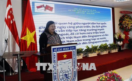 Bà Leow Siu Lin, Tổng lãnh sự Cộng hòa Singapore tại Thành phố Hồ Chí Minh phát biểu tại buổi lễ. Ảnh: Xuân Khu-TTXVN